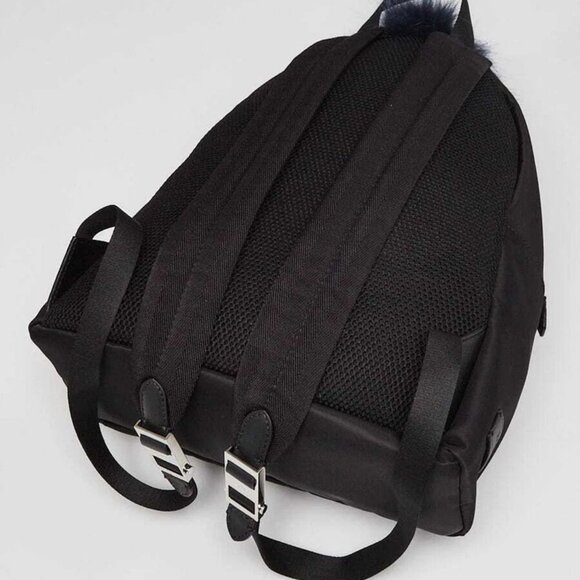 Fendi Black Nylon and Leather Medium Monster Eyes Backpack Bag - Picture 4 of 11